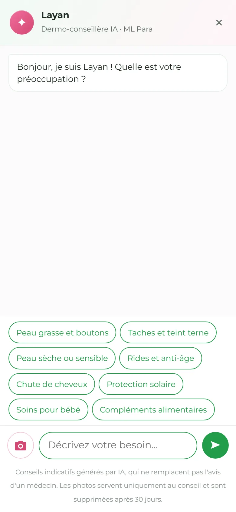 MLPara – Parapharmacie en ligne et Layan, dermo-conseillère IA — visuel 3